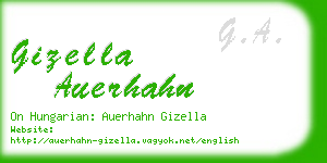 gizella auerhahn business card